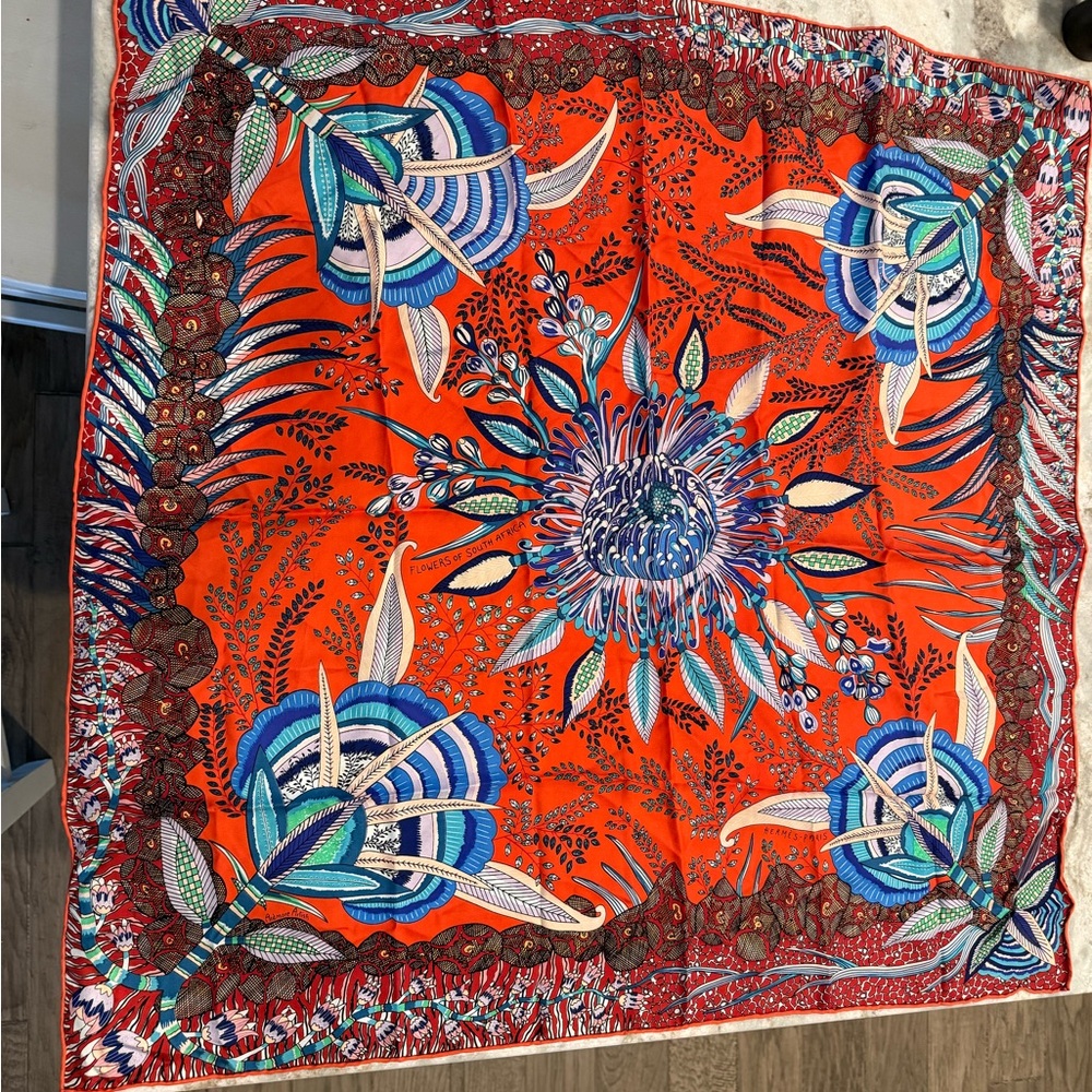 Hermes Flowers of South of Africa Scarf